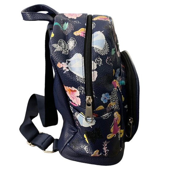 Disney Princesses‎ Mini Faux Leather Backpack Purple Adjustable Straps - Picture 2 of 9
